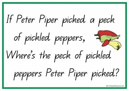 Peck of pickled peppers