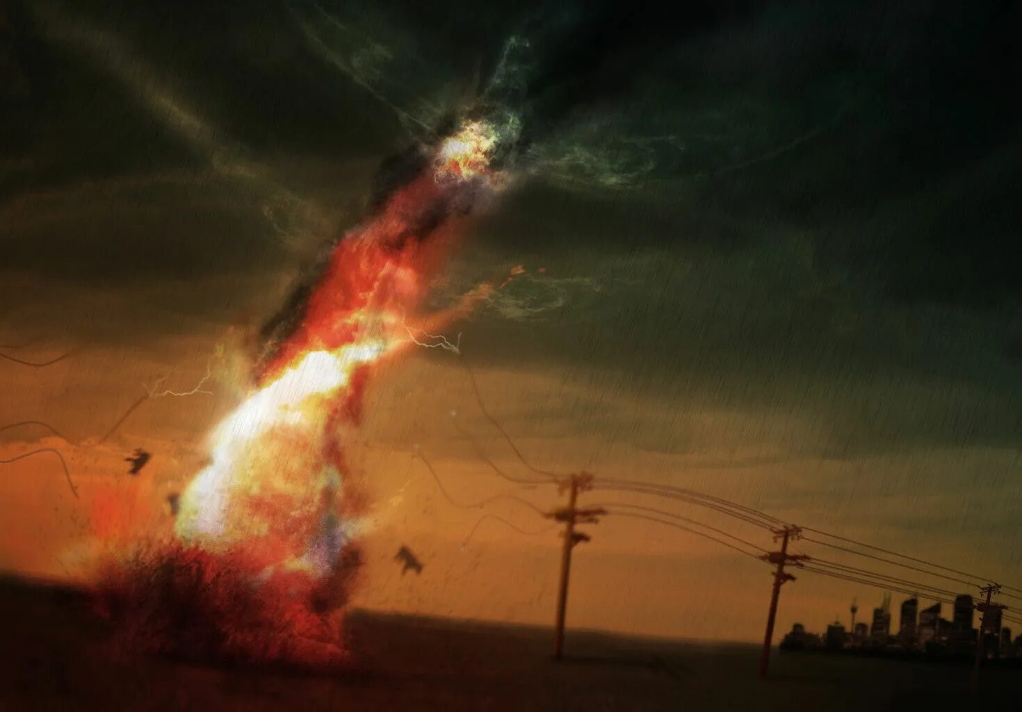 Firestorm of pelting
