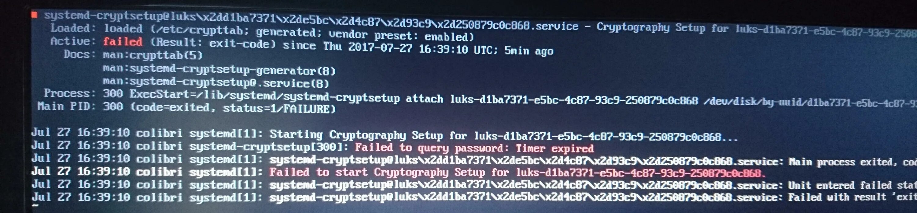 Failed with result exit code. Systemd-Boot. Назначение Cron Anacron systemd ATD systemd-Run. Cron Anacron systemd ATD systemd-Run. Failed to Mount /sysroot Press enter for Maintenance.