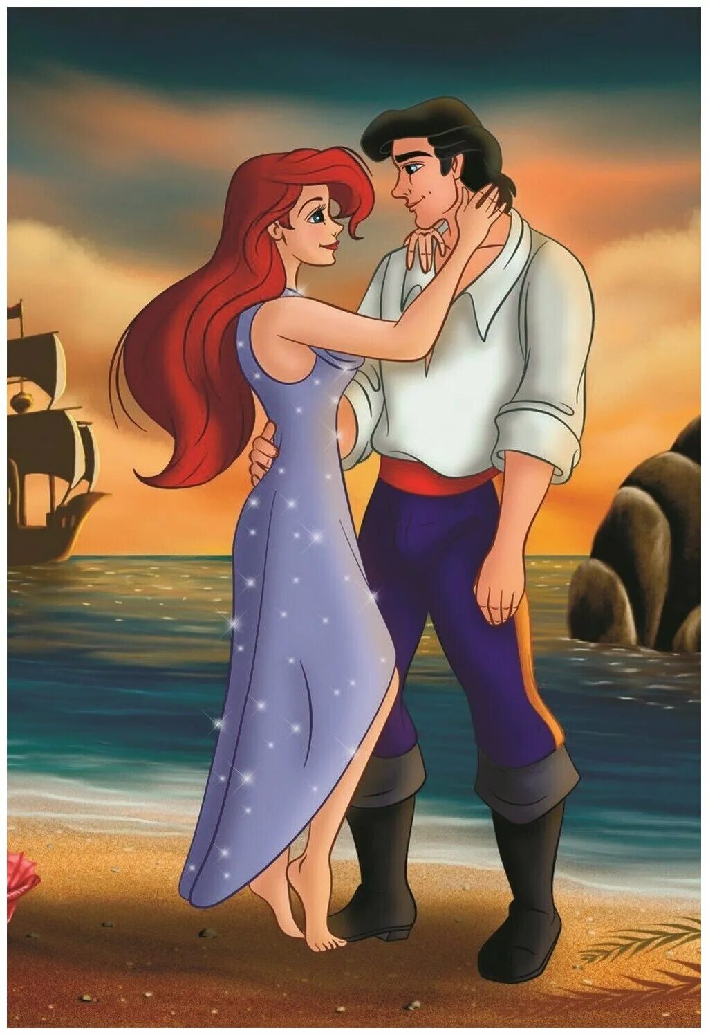 Главная героиня мультфильма русалочка. Русалочка Ариэль с принцем.