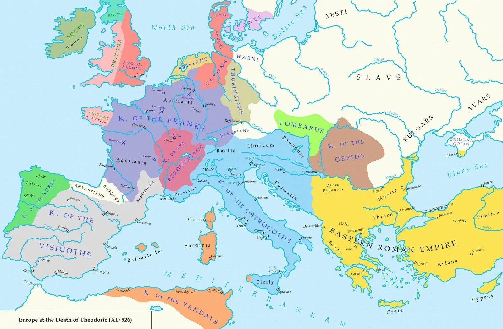 Римская Империя на карте Европы. Европа в раннее средневековье карта. Карта Европы 6 век. Карта Европы в 6 веке.