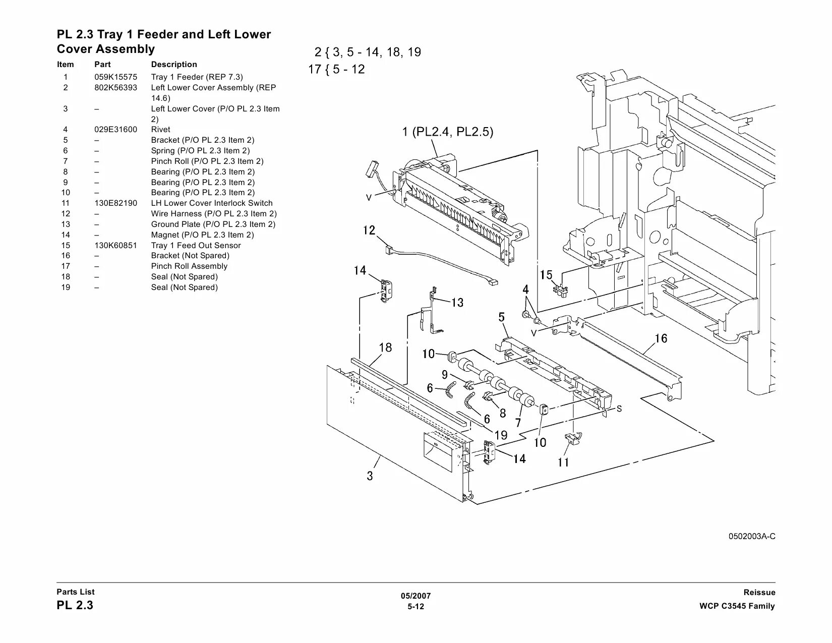 Part list