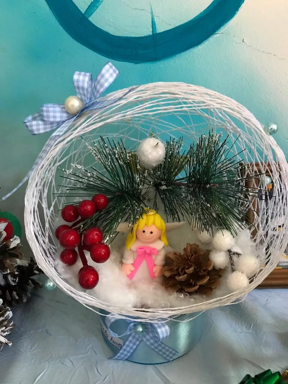 Новогодняя поделка в детский в шаре