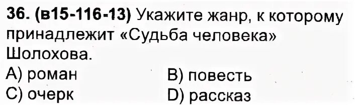 Тест по судьба человека шолохова 9 класс