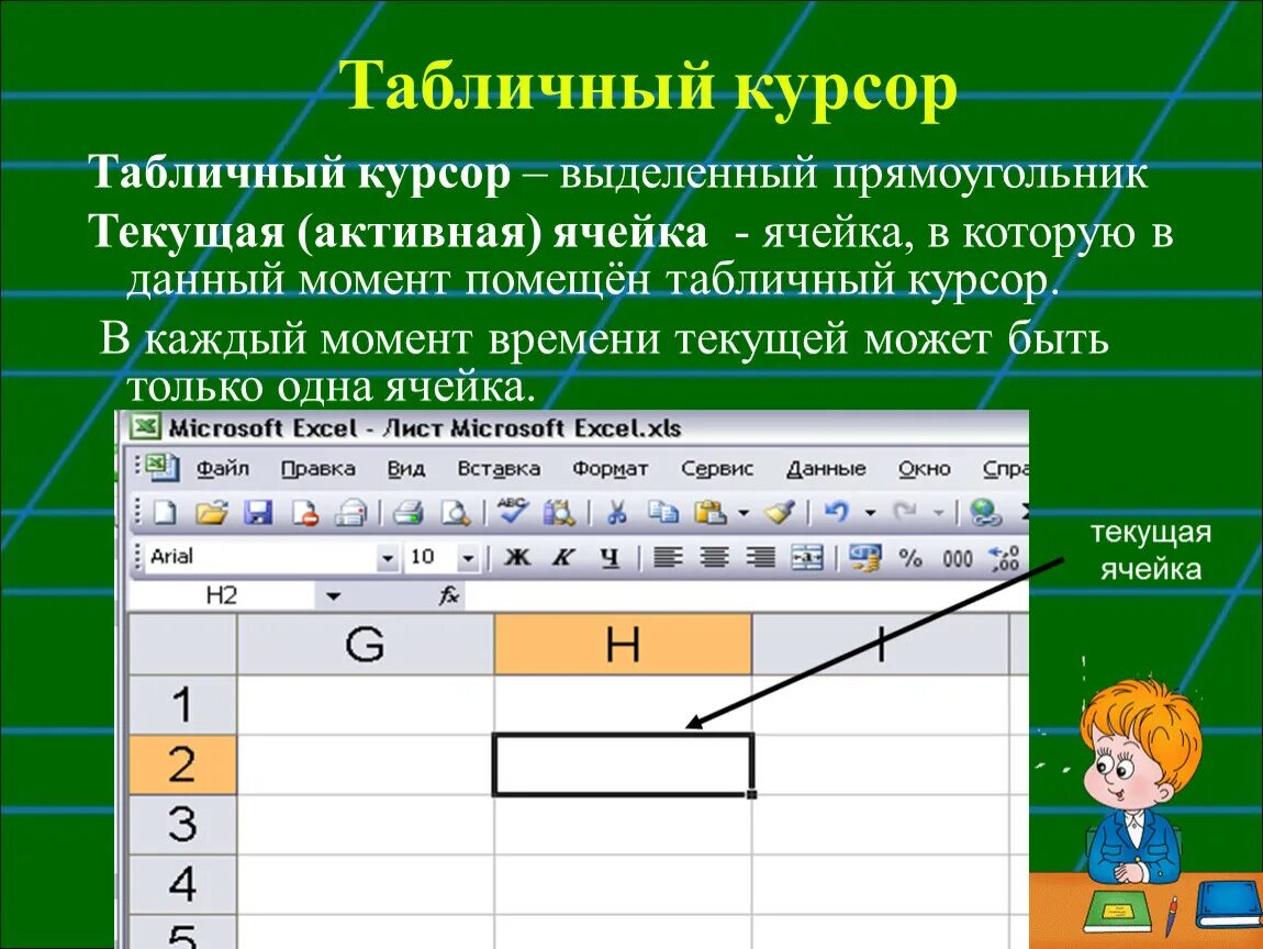 Маркер заполнения табличного курсора