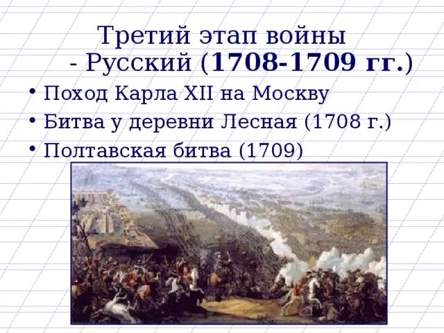 1700 1709. Польской войны 1701-1706.