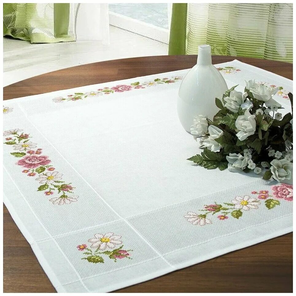 вышивка крестом скатерти. вышитые скатерти. скатерть для вышивки крестом schafer. вышить скатерть. Schaefer вышивка скатерти.
