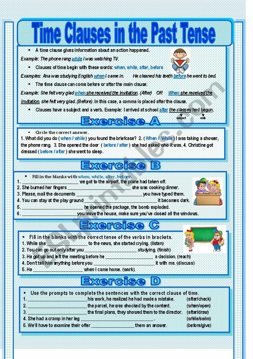 As soon as until when after упражнения. Time clauses worksheets. (time clauses exercise). time clauses в английском языке exercises. when clauses exercises.