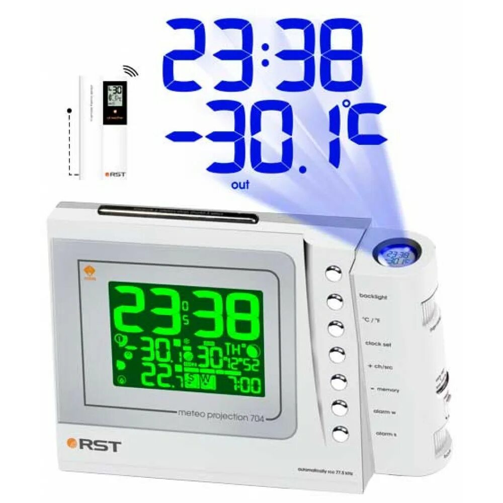 Радиодатчик rst 02252. Проекционные часы rst- 32201. Проекционные часы rst. Проекционные часы с метеостанцией. Метеостанция rst 32775.