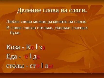 Семья разделить на слоги