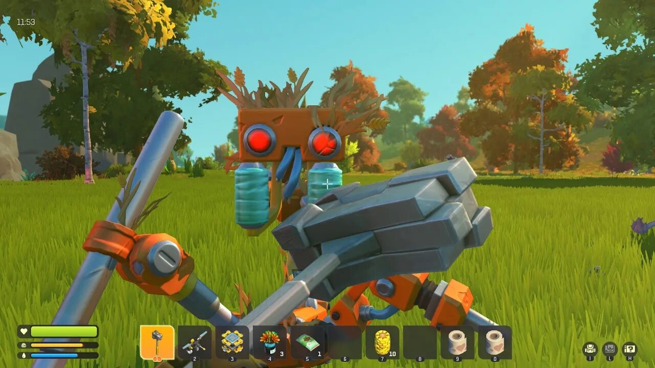 Механик игра видео. Скрап механик сурвивал. Фарм бот скрап механик. Scrap Mechanic босс. Красный робот скрап механик.