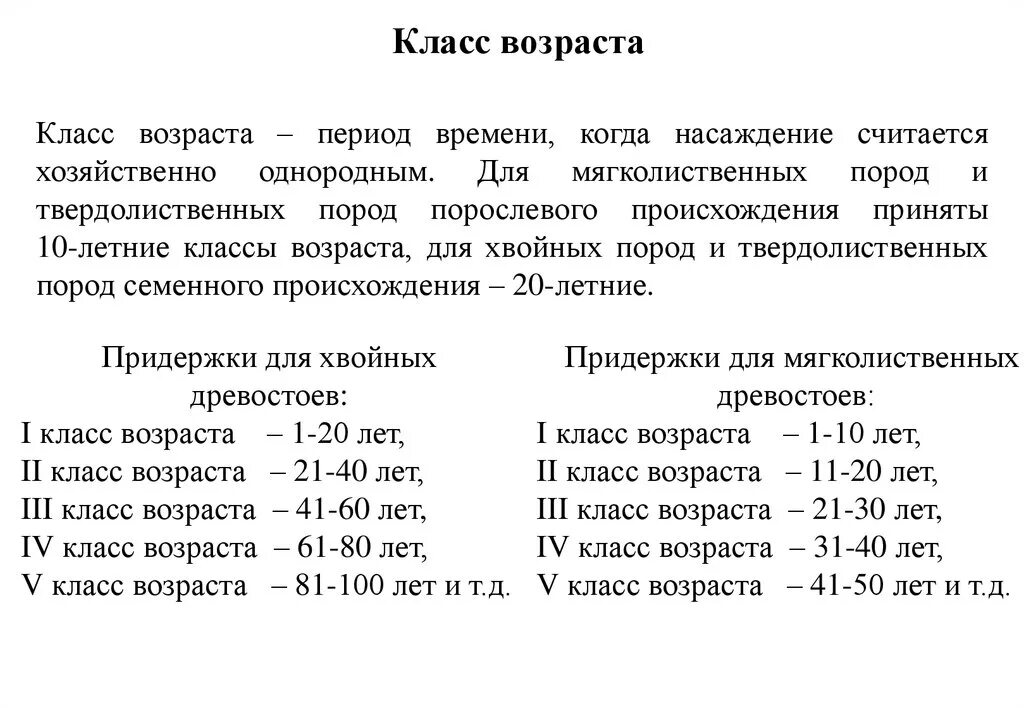 Группа возрастов древостоя таблица. Класс возраста лесных насаждений таблица. Возраст древостоев и классы возраста. Классы возраста деревьев таблица. Группы возраста деревьев