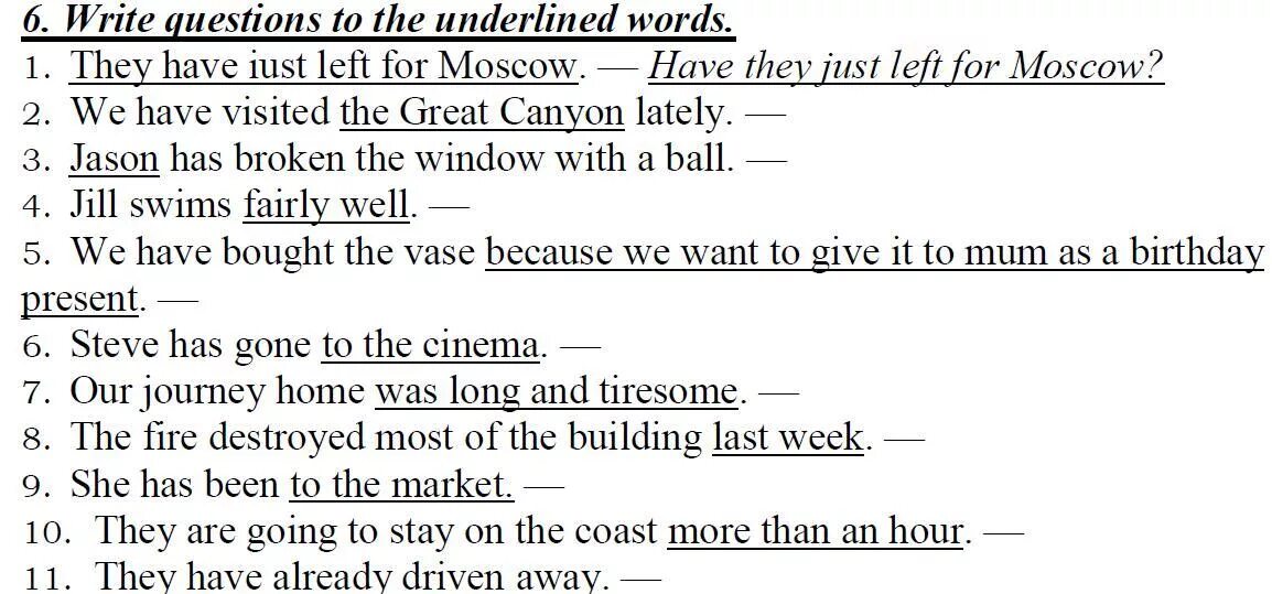 Write questions to the underlined Words. Write questions to the underlined Words using the Words from the Box 5 класс. Write questions to the. Write questions to the underlined Words in the sentences. 10 ask the questions