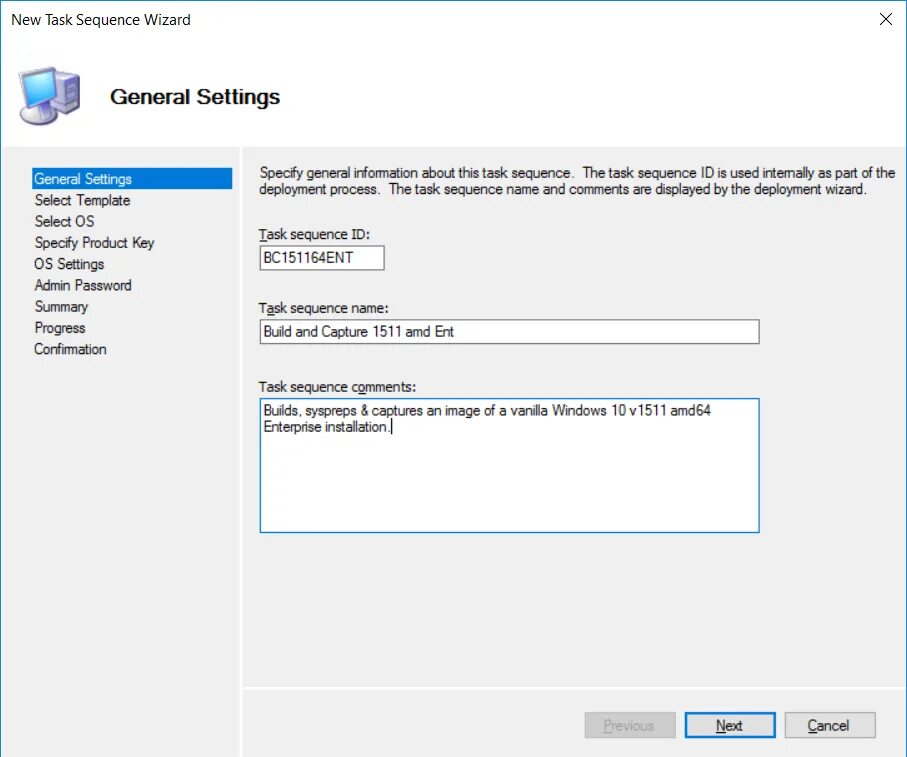 You have a new task. Пример настройки MDT. Пример настройки MDT task sequence. Ванильная винда. Sequence create New task.