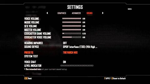 Black ops настройки
