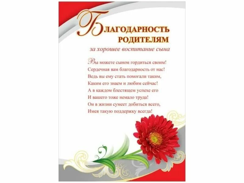 Как вы понимаете слово благодарность. Благодарность родителям за сына. Благодарность за воспитание сына. Благодарность для родителей. Благодарность матери за воспитание сына.