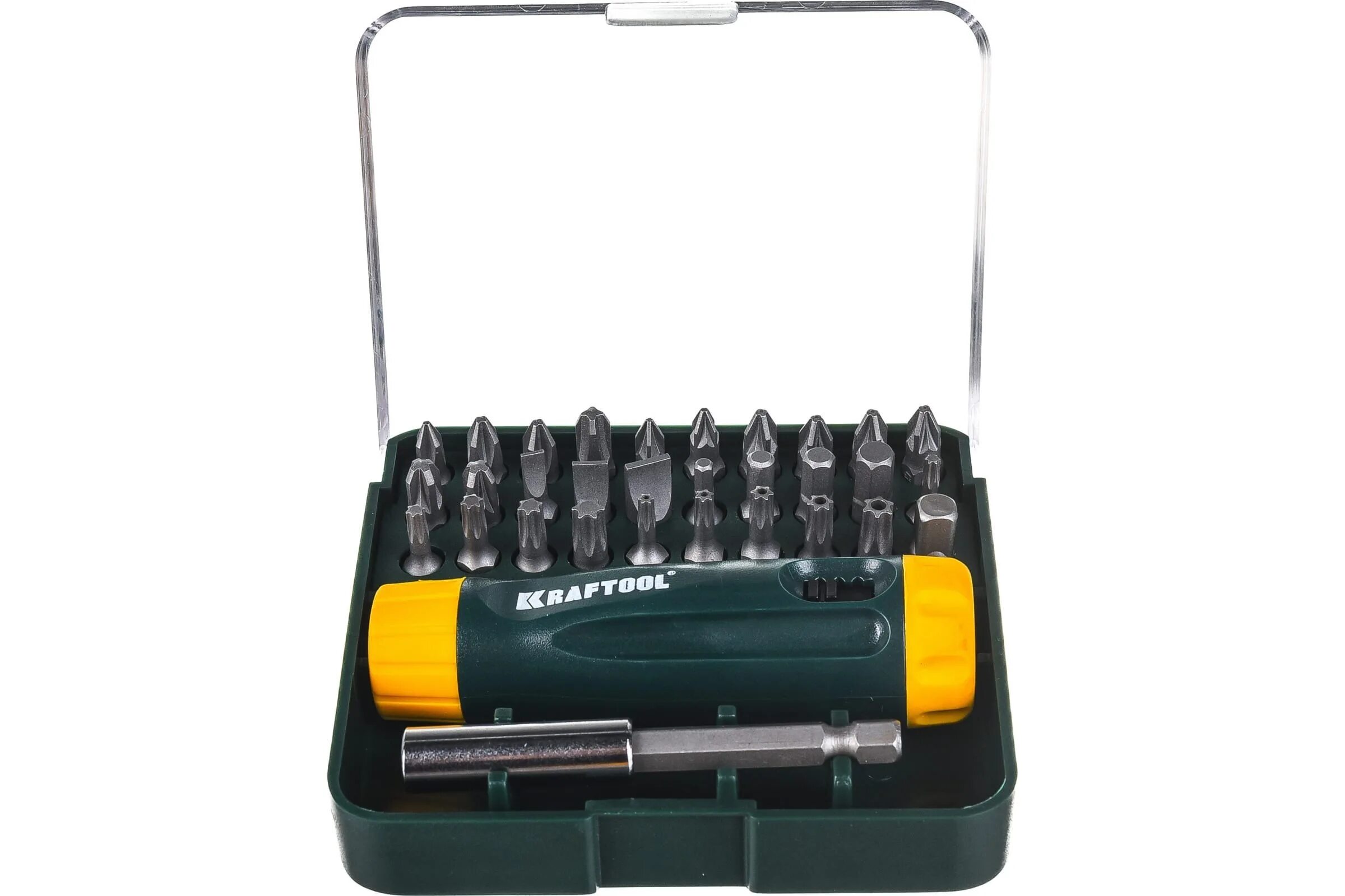 Реверсивная отвертка kraftool. Реверсивная отвертка kraftool mini-box-32 с насадками 32 предм. 26142-h32. kraftool mini-12 набор: реверсивная отвертка с насадками 12-в-1.