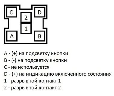 Распиновка кнопки туманок 2114