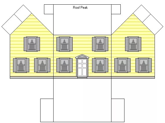 шаблон школы из бумаги. домик для вырезания. бумажные дома для склеивания. объемный домик из бумаги. развертка домика для ребенка.