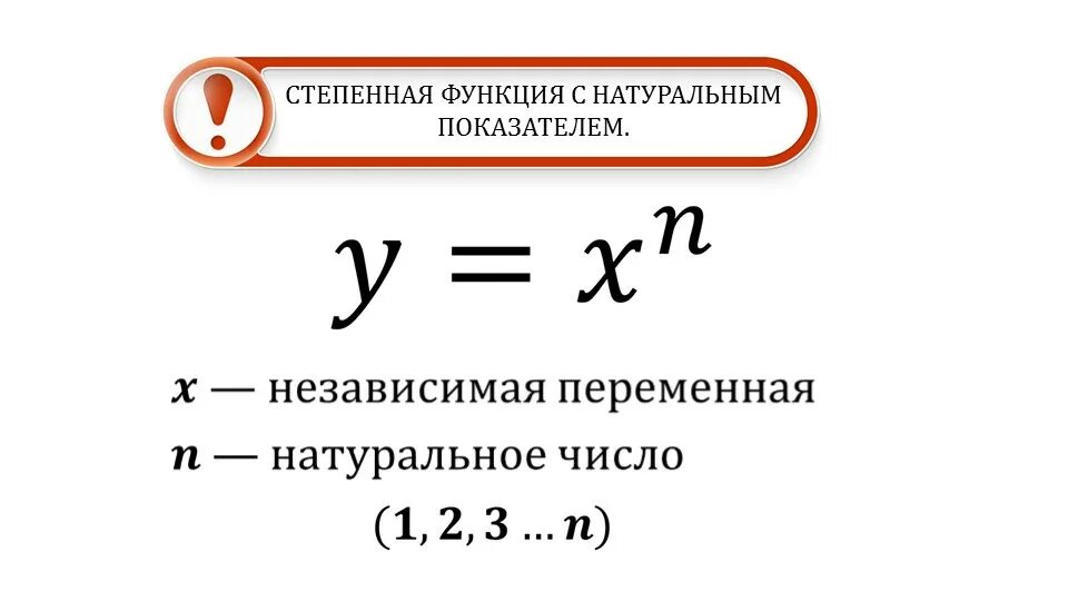 Степенными функциями с натуральным показателем. Степенными функциями с натуральным показателем
