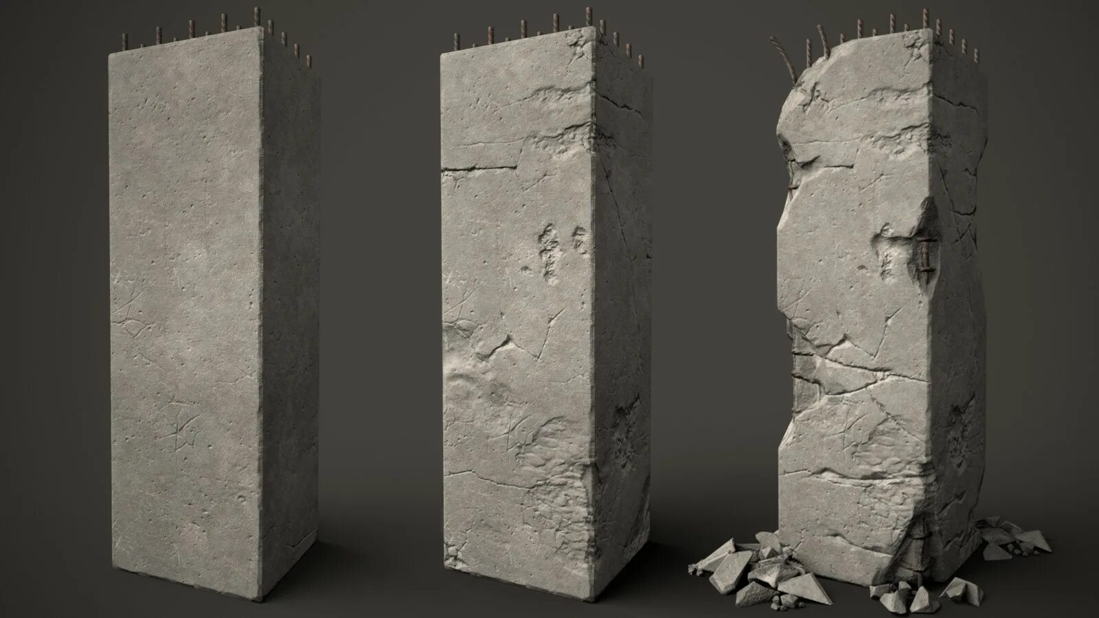 Damaged blocks
