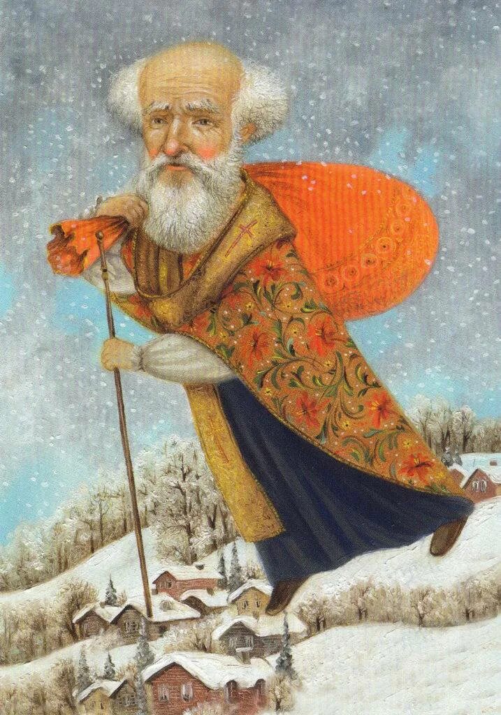 Исторический прообраз деда мороза. Святой николай прообраз санта клауса. Святитель николай дед мороз. История деда мороза. Славянский бог зимник карачун.