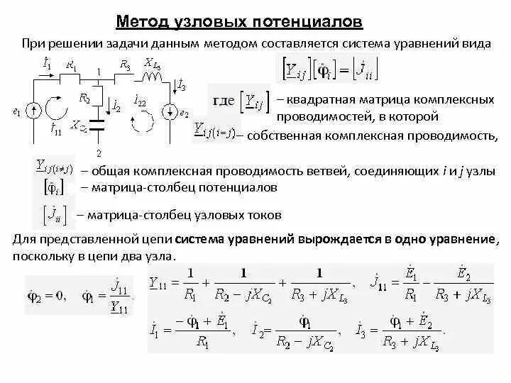 Потенциальная матрица. Метод узловых потенциалов с источником ЭДС. Метод узловых потенциалов алгоритм решения. Метод узловых потенциалов схема. Решение электрических цепей методом узловых потенциалов.