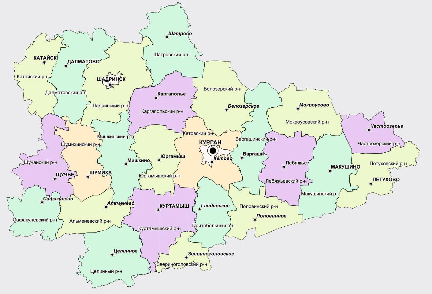 Курганская область на карте россии с городами. Карта Курганской области с районами. Курганская обл карта с районами. Районы Курганской области на карте области. Карта Курганской области с населенными пунктами подробная.