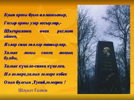 Габдулла тукай шигырьлэре татарча балаларга кыска
