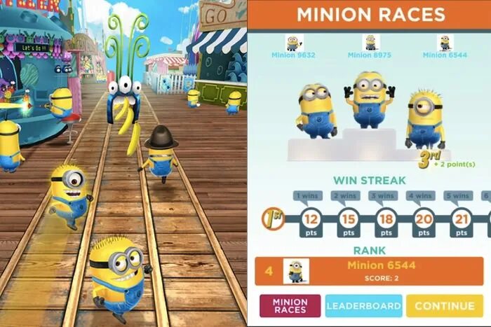 Игра где миньоны бегают. Minion Rush игра. Миньон Раш 9.0.0. Миньон Раш зазывальщик. Меню с миньонами.