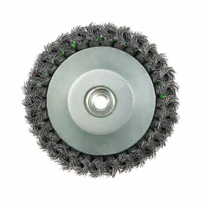 Щетка для ушм, 125 мм, м14, "тарелка", витая проволока// matrix. Щетка декстер 100 мм металлическая. Металлическая щетка на болгарку. Кордщетка lom 2767943. Кордщетка tundra 1032347.