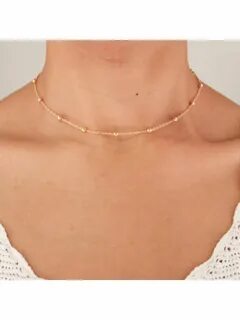 Золотая цепочка женская короткая