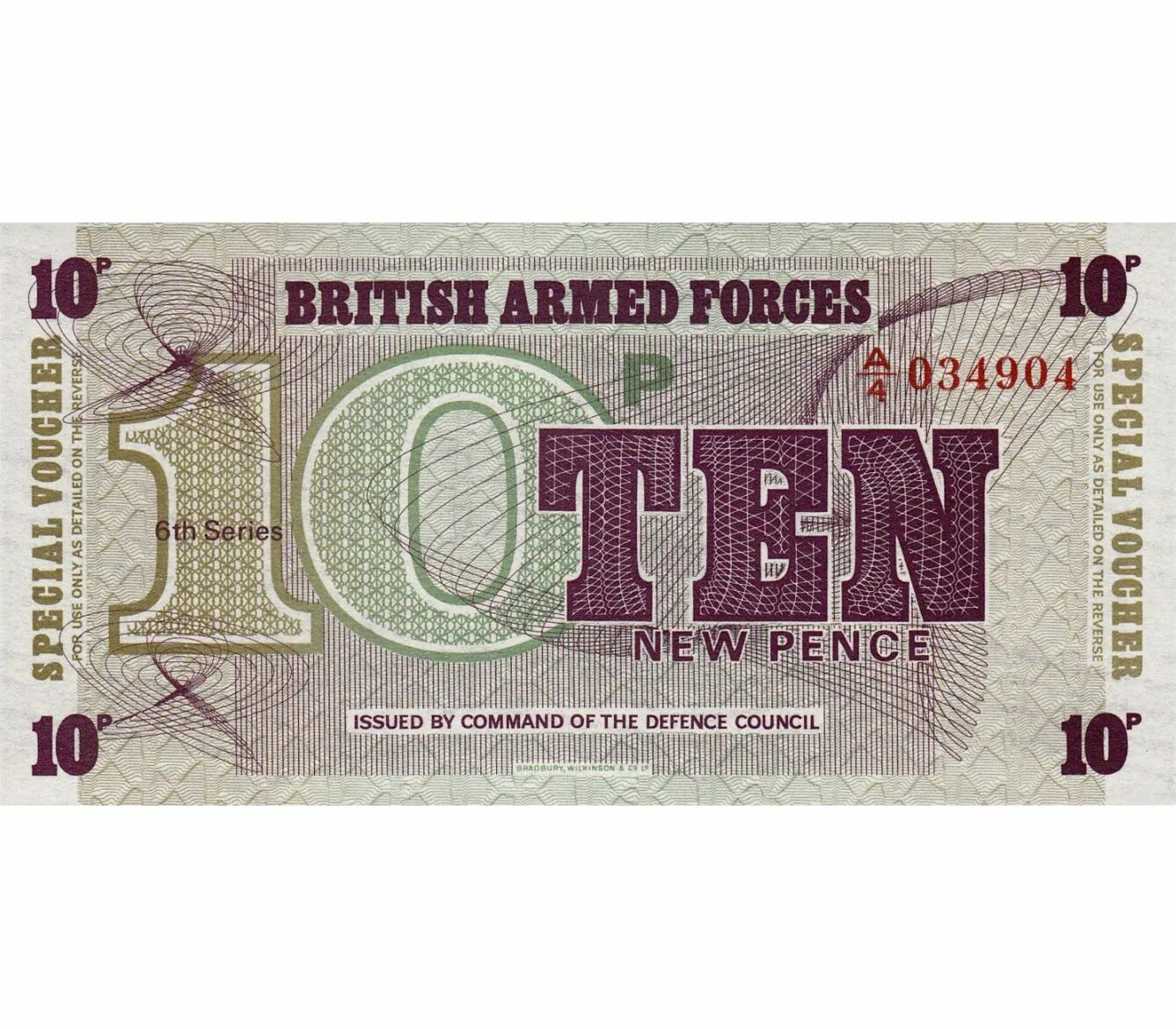 10 Новых пенсов. 10 Пенсов банкнота. Великобритания 10 новых пенсов. British Armed Forces банкнота.