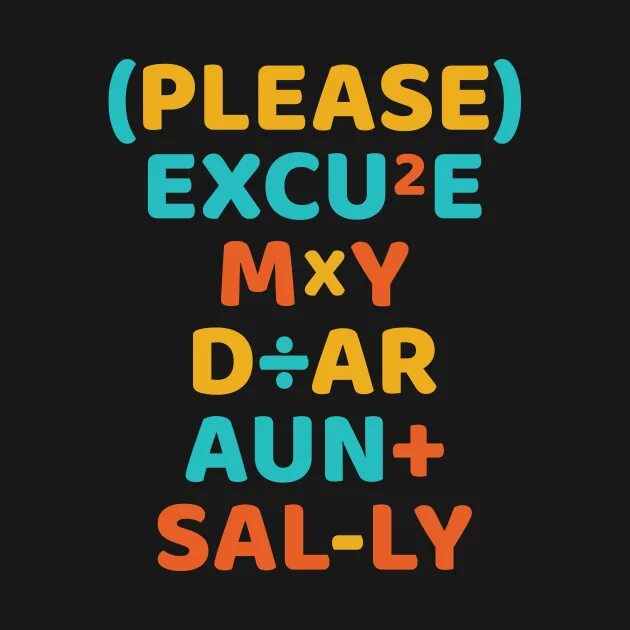 Please excuse my dear aunt sally. My excuse. The secretary has said the press conference is taking place. My brother has said aunt sally. Parenthesis перевод.