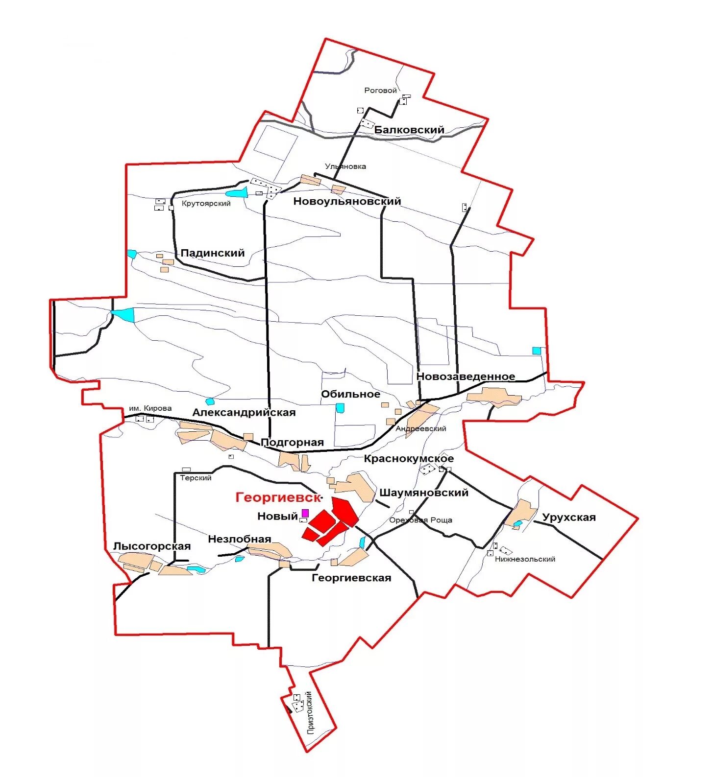 Новоульяновский георгиевский ставропольский край. Карта Георгиевского округа Ставропольского края. Карта Георгиевского городского округа Ставропольского края. Георгиевский городской округ Ставропольского края карта. Георгиевский район Ставропольского края на карте.