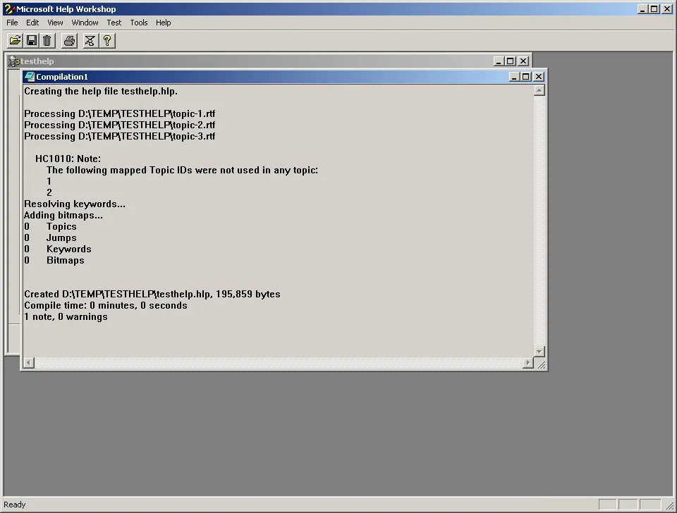 Microsoft справка. Microsoft help Workshop. Compile.