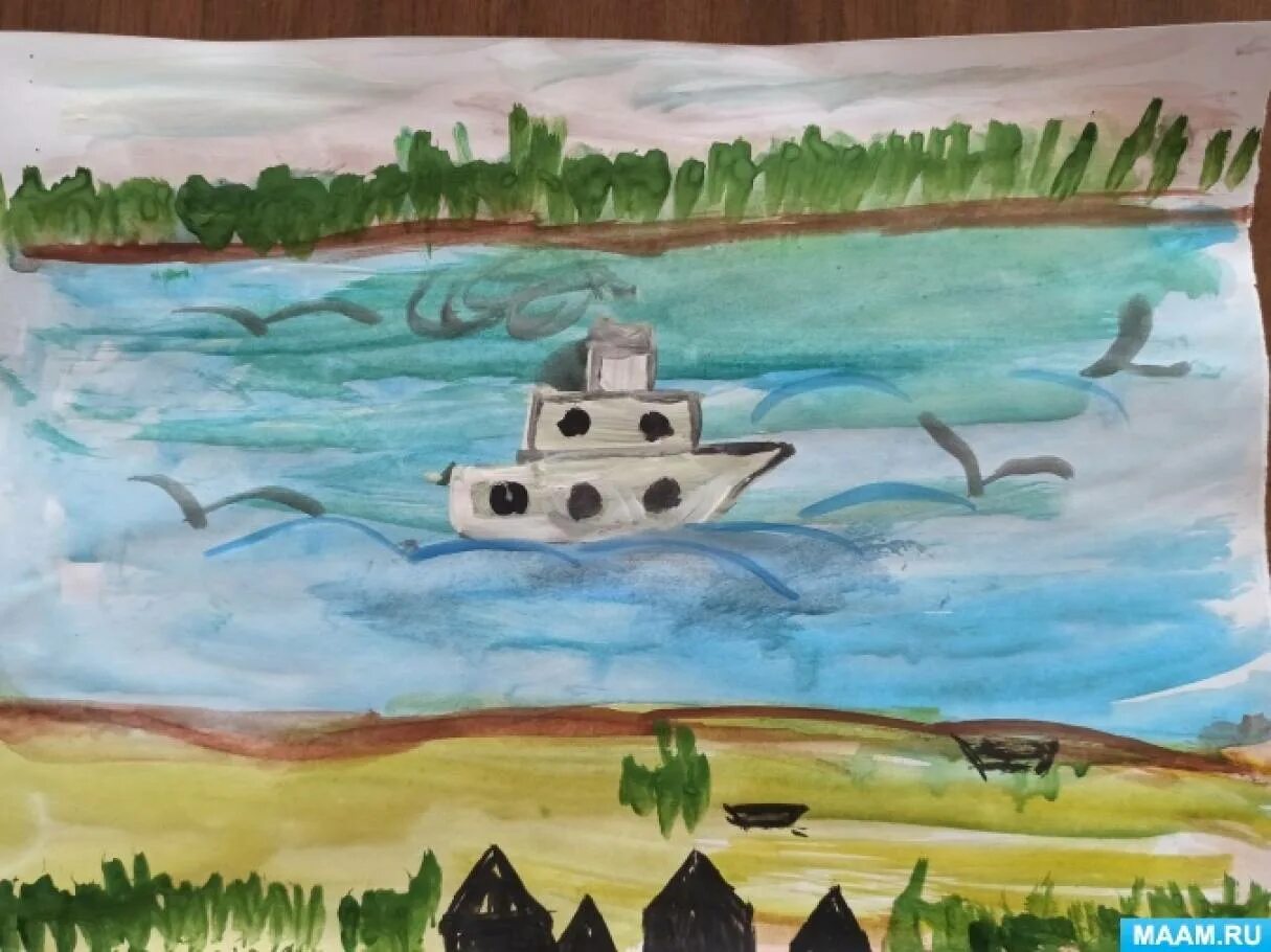Рисунок волги 2 класс. Река Волга рисунок. Рисунок Волги реки детский. Рисование Волга в подготовительной. Рисунок на тему Волга Матушка.