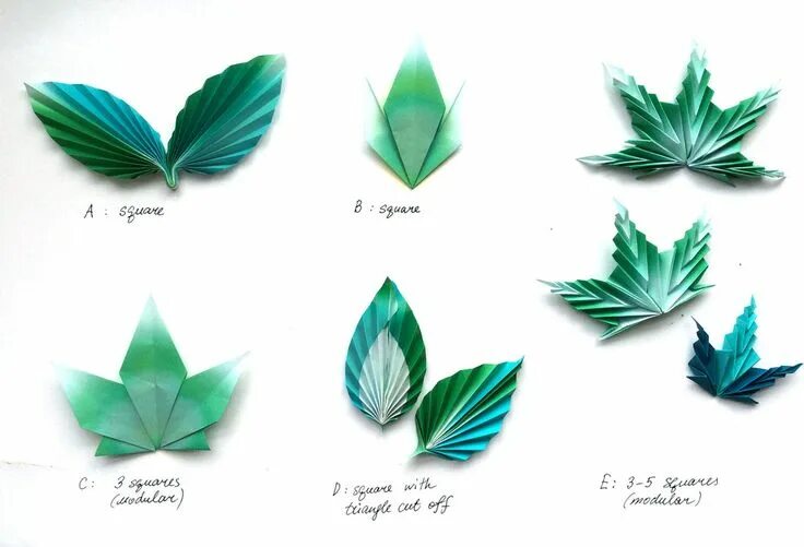 Схемы листья из бумаги 10 популярных идей на тему "hojas de origami paso a paso" для вдохновения