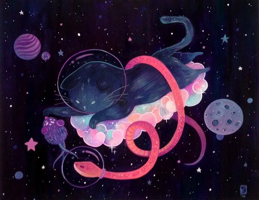 Кот в космосе рисунок. Космическая кошка. Кот в космосе. Космос арт. Котики арт.