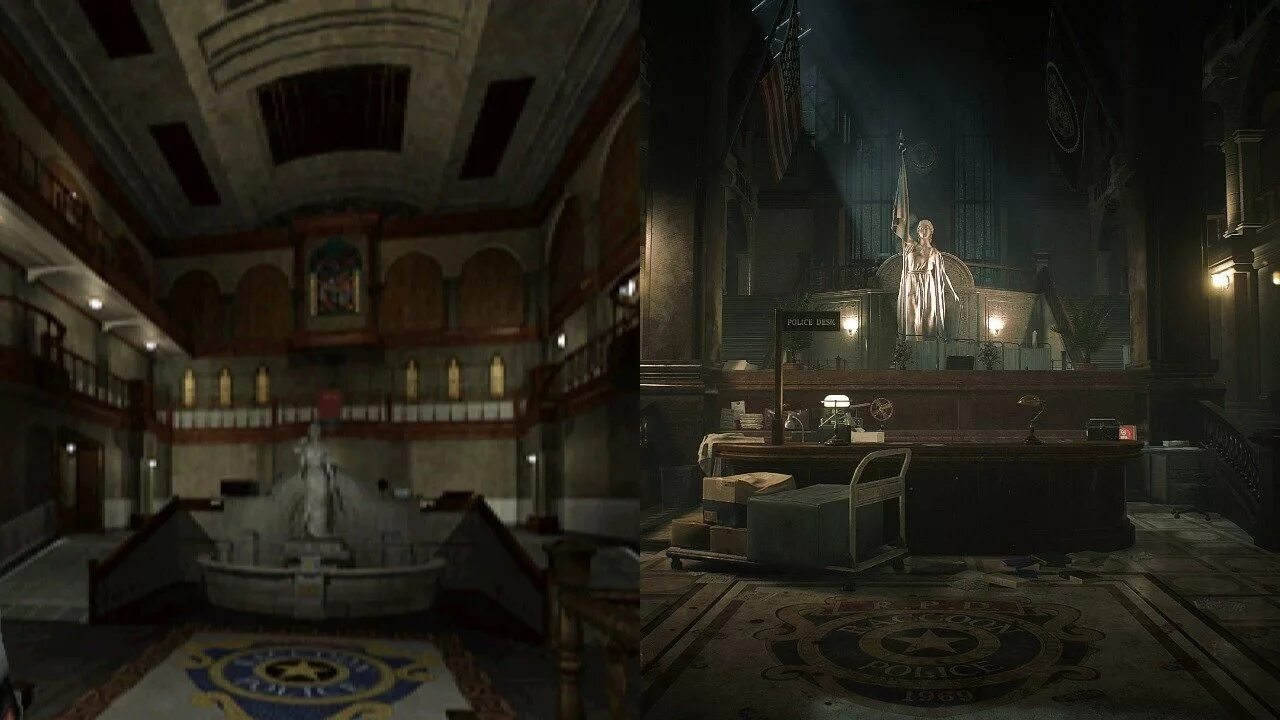 Резидент ивел 2 статуя девы. Resident evil 2 remake раккун сити. полицейский участок ракун сити холл. полицейский участок раккун-сити resident evil 2 remake. ракун сити резидент 2.