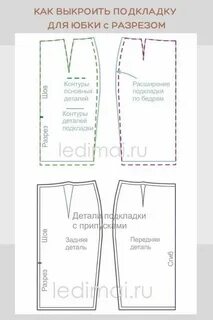 Юбка с подкладом как сшить