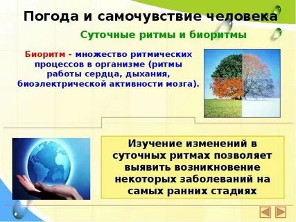 Погода и самочувствие человека