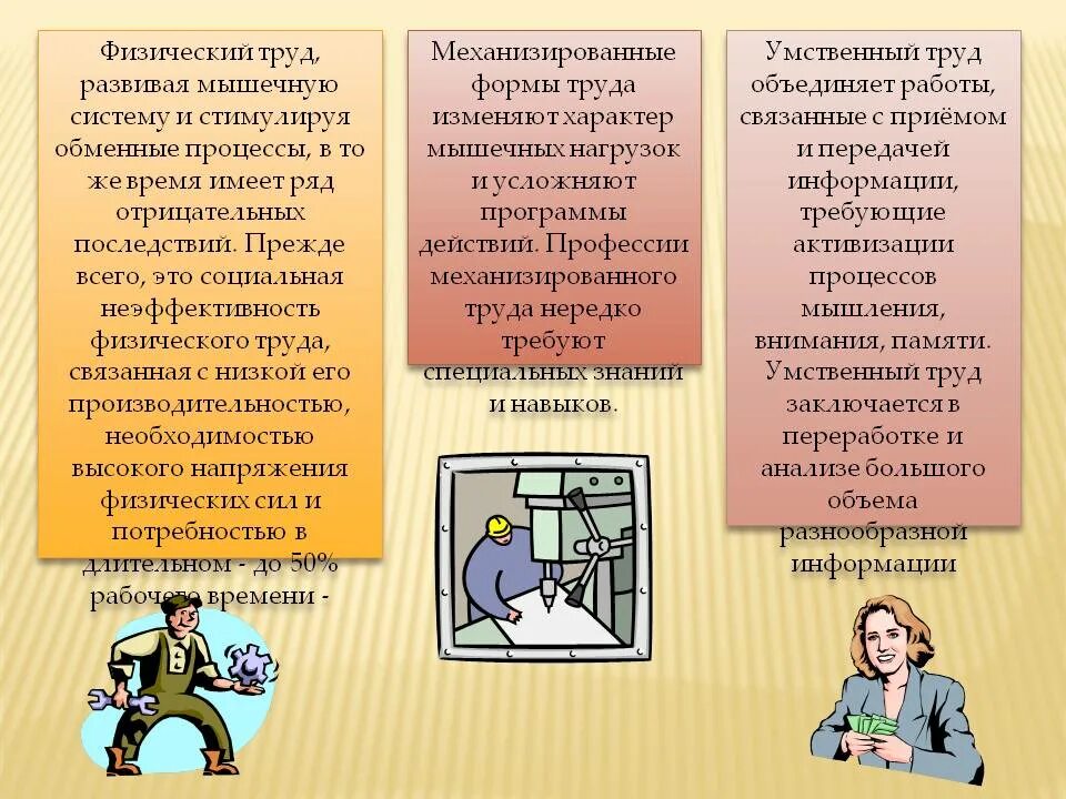 Различия труда и работы. Умственный и физический труд. Физический труд и умственный труд. Физический и интеллектуальный труд. Сравнительная характеристика умственного и физического труда.