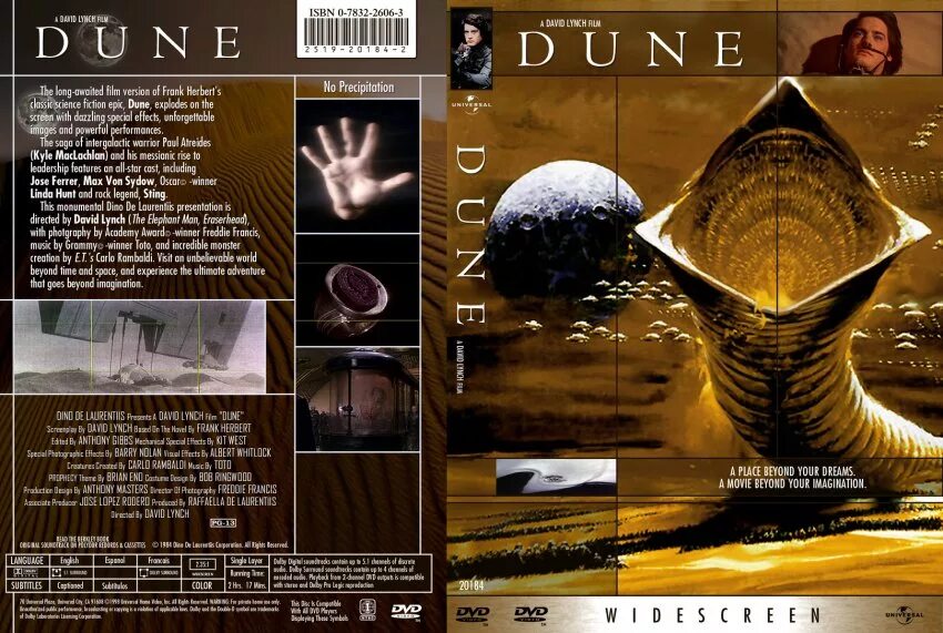 Dune. 1984.Постер. Дюна 1984. Dune DVD Cover. Dune David Lynch.