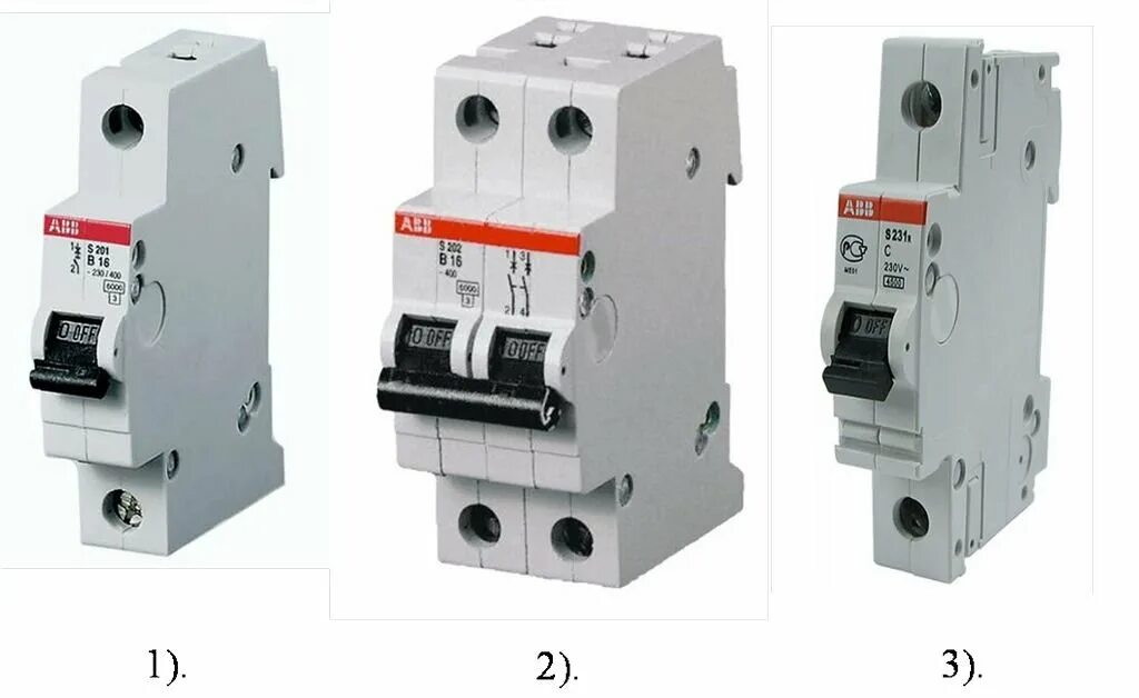 Однополюсные автоматические выключатели abb