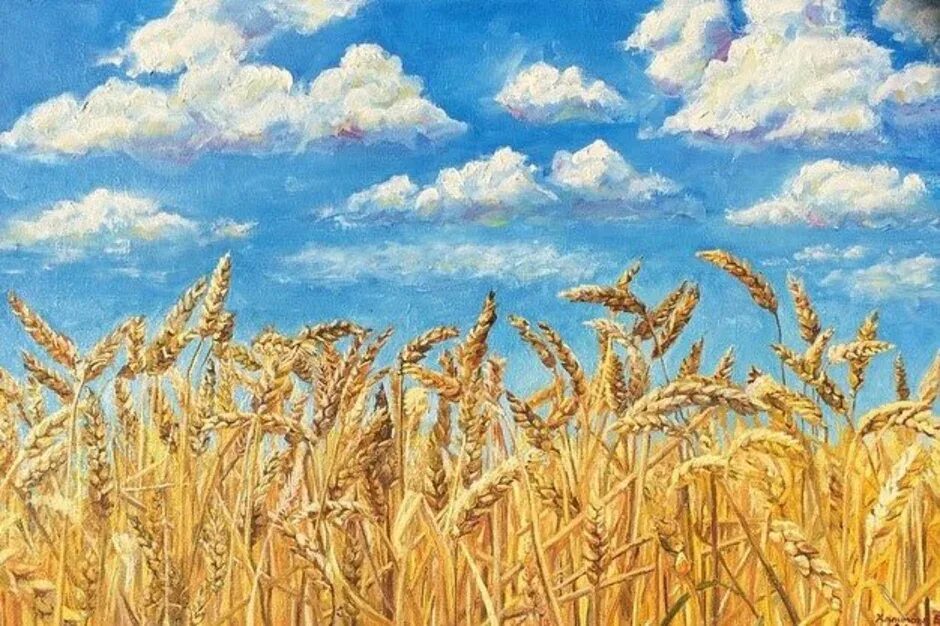 Конин художник пшеничное поле. Ренуар пшеничное поле. Про жито
