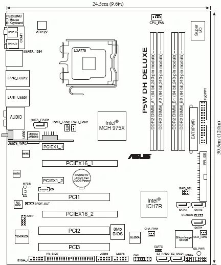 Схема материнской платы asus p5b Asus P5VD2-VM mATX + x1050 + 512MB RAM + Modem DonanımHaber Forum