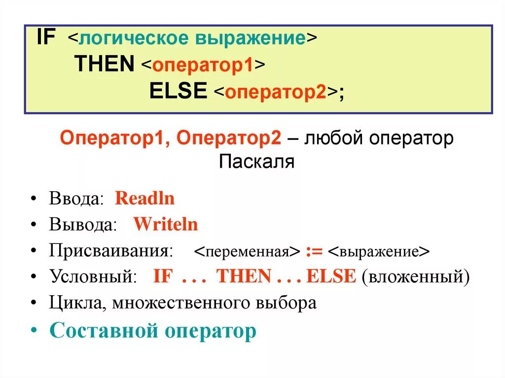 Оператор используемый для вывода данных. Оператор ввода и оператор вывода. Операторы ввода и вывода Паскаля. Оператор присваивания ввод и вывод данных. Операторы ввода и вывода информации в Паскале.