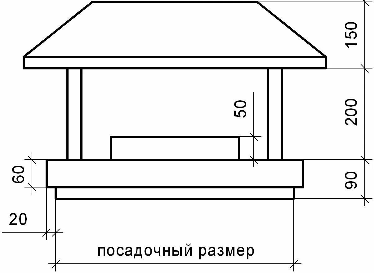 АэроСтар - купить вентиляционный зонт круглого сечения на крышу из оцинкованной 