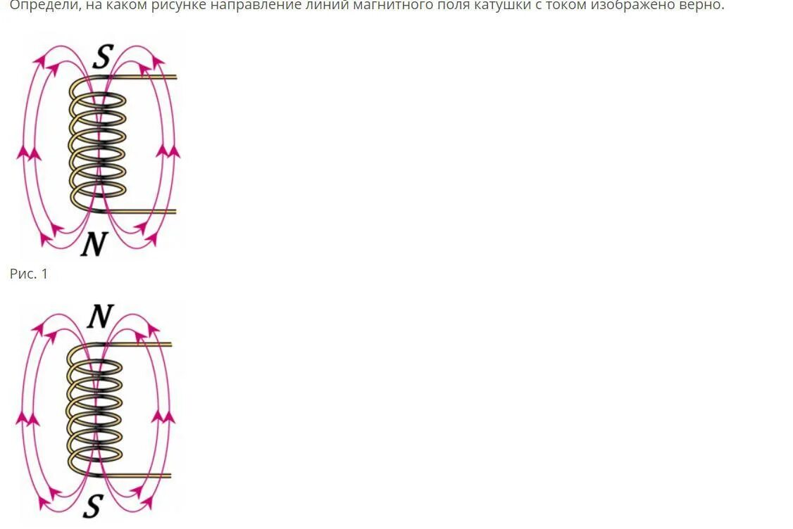 Направление магнитной линии рисунок